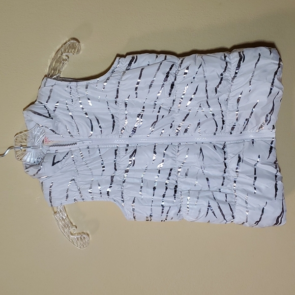 Metallic Silver Tiger/Zebra Stripe Vest - Picture 1 of 5